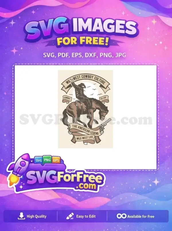 Free Cowboy Riding Free Horse Wild West Free SVG