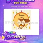 Free Cute Autumn Squirrel Free Holding Acorn T-shirt Free SVG - Instant Download