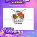 Free Orange Headphones Free Yellow Glasses Rabbit T shirt Designs Quotes Free SVG - Instant Download