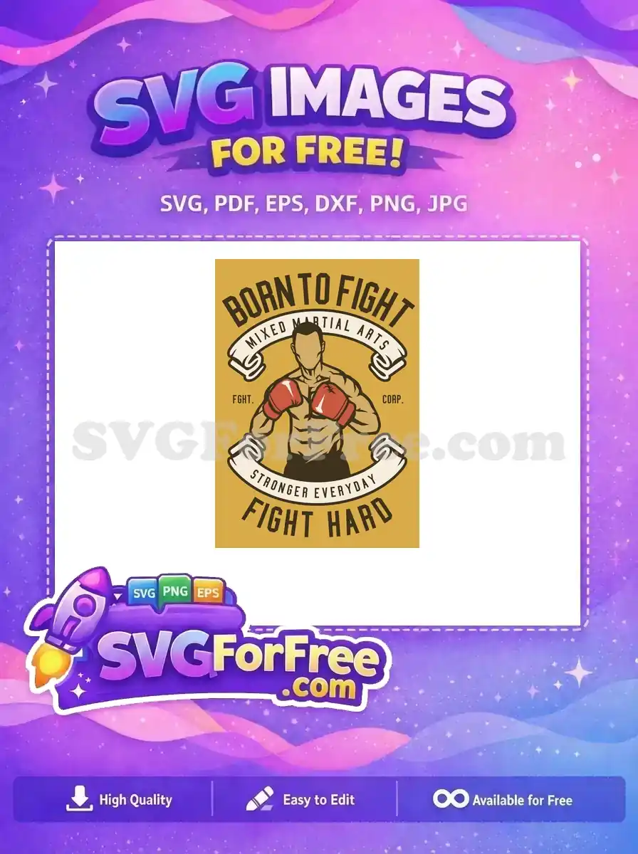Free Strong Boxer Free Red Gloves Mixed Martial Arts Free SVG