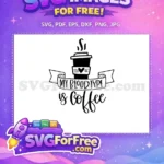 Free Coffee Cup Free My Blood Type Quote Free SVG - Instant Download