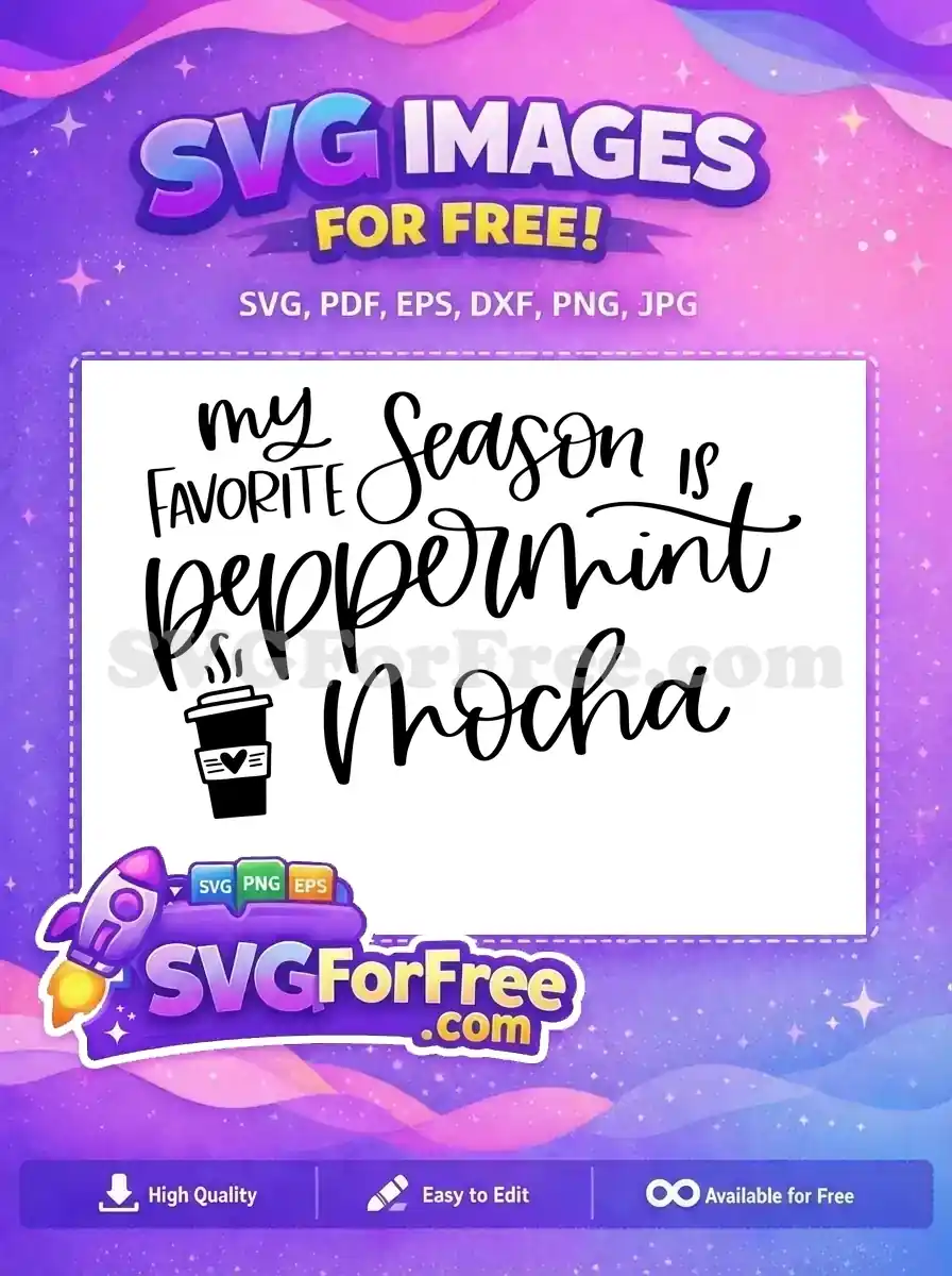 Free Peppermint Mocha Free Coffee Cup T shirt Free SVG