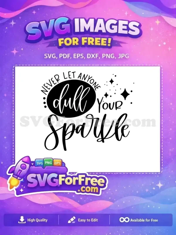 Free Sparkle Lettering Free Stars Design Quote Free SVG