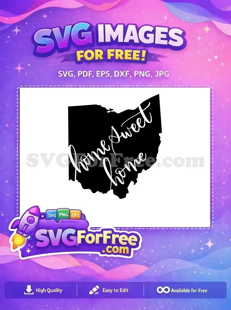Free Ohio State Free Home Sweet Home Quote Free SVG