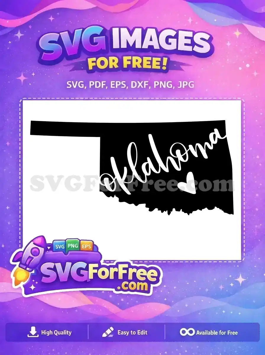 Free Oklahoma State Outline Free Heart T shirt Quotes Free SVG