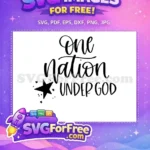 Free Patriotic One Nation Free Under God T-shirt Free SVG - Instant Download