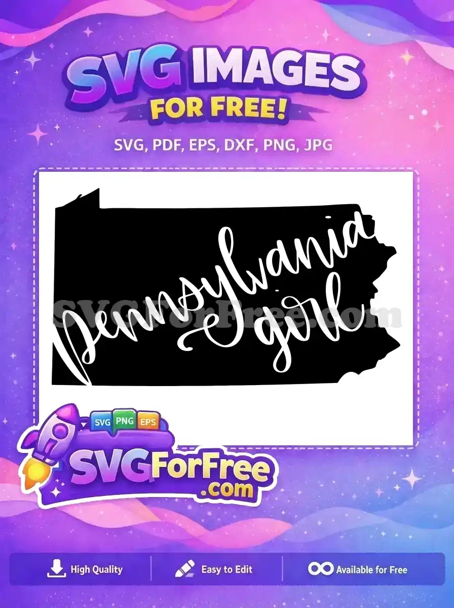 Free Pennsylvania Map Free Girl Silhouette T shirt Quotes Free SVG