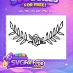 Free Rose Flower Free Leaf Branch T shirt Free SVG - Instant Download
