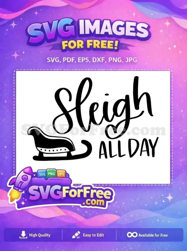 Free Black Sleigh Free All Day Quote Christmas Free SVG Free Black Sleigh Free All Day Quote Christmas Free SVG