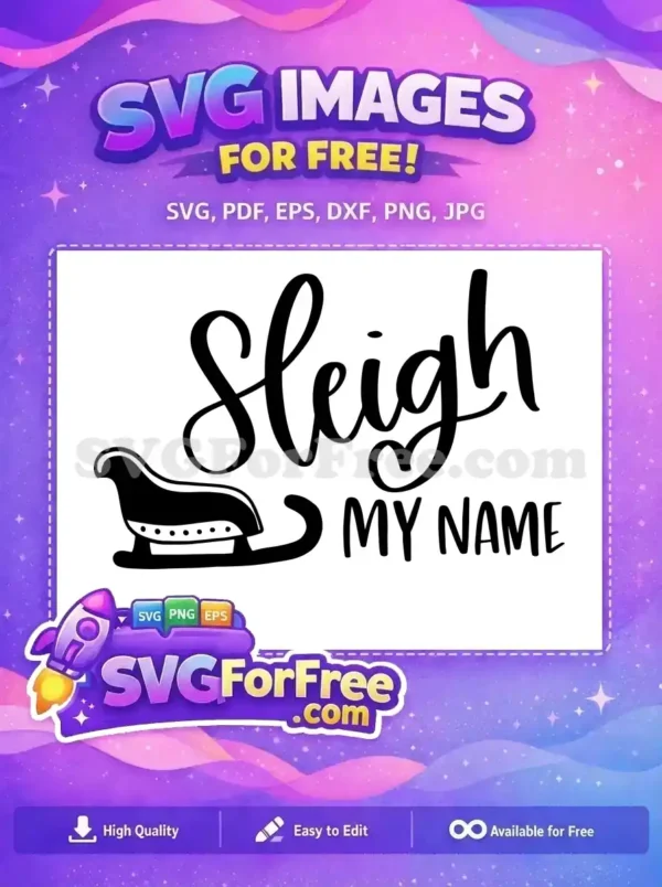 Free Sleigh Silhouette Free Calligraphy Sleigh My Name Free SVG Free Sleigh Silhouette Free Calligraphy Sleigh My Name Free SVG