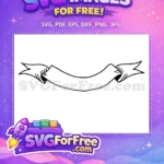 Free Curled Ribbon Banner Free T-Shirt Quotes Design Free SVG - Instant Download