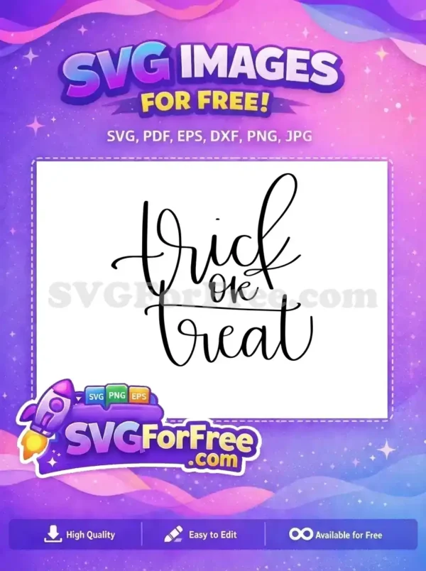 Free Calligraphy Letters Free Halloween Quote Trick Or Treat Free SVG Free Calligraphy Letters Free Halloween Quote Trick Or Treat Free SVG