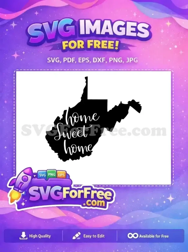 Free State Outline Free Home Sweet Home T-shirt Free SVG