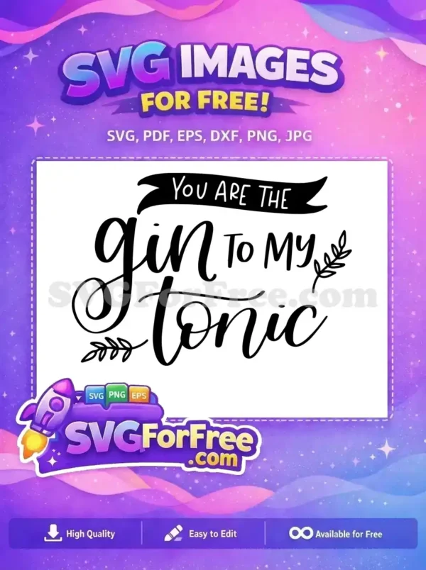 Free Bold Script Free You are the Gin Tonic Free SVG