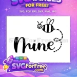 Free Striped Bee Free Flying Path Nine Free SVG - Instant Download