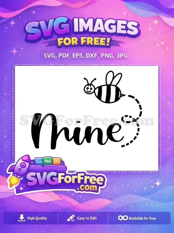 Free Striped Bee Free Flying Path Nine Free SVG