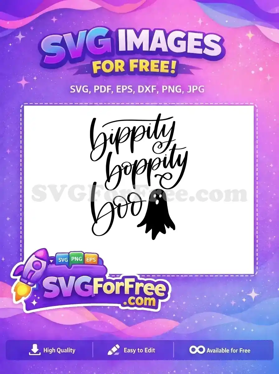 Free Spooky Blippity Boppity Boo Free Ghost Silhouette Free SVG