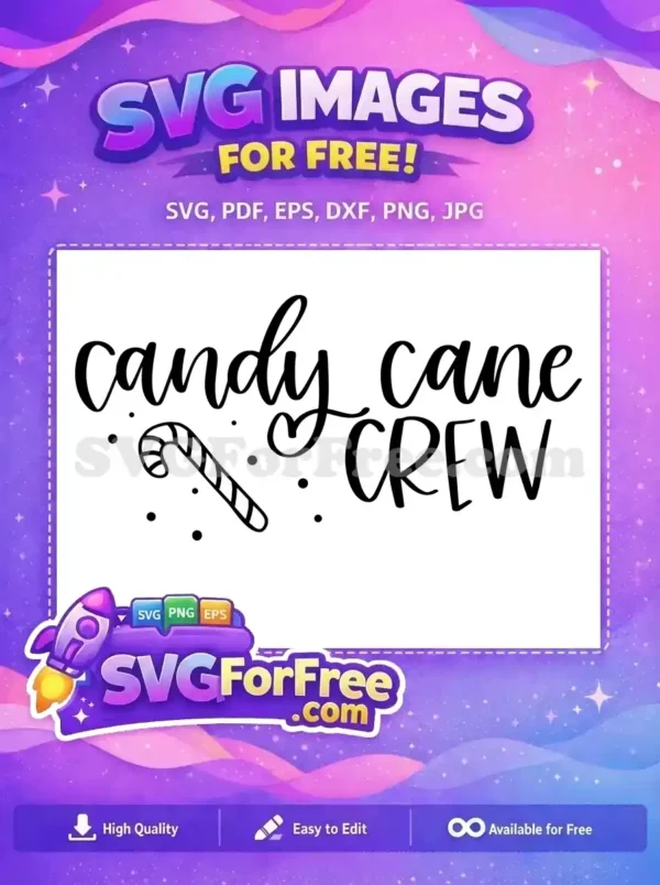 Free Candy Cane Free Heart Crew Christmas Free SVG Free Candy Cane Free Heart Crew Christmas Free SVG