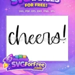 Free Cheers Script Font Free Celebration T shirt Quotes Free SVG - Instant Download