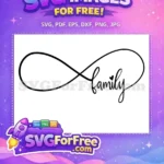 Free Infinity Symbol Free Heart Family T shirt Free SVG - Instant Download