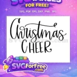 Free Christmas Script Free Cheer Bold T-shirt Free SVG - Instant Download