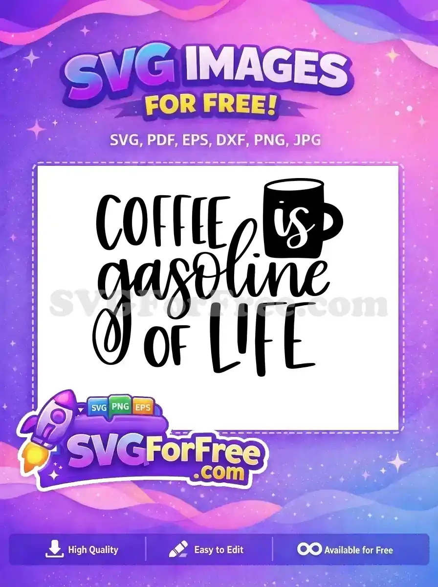 Free Coffee Cup Free Gasoline Life T shirt Free SVG