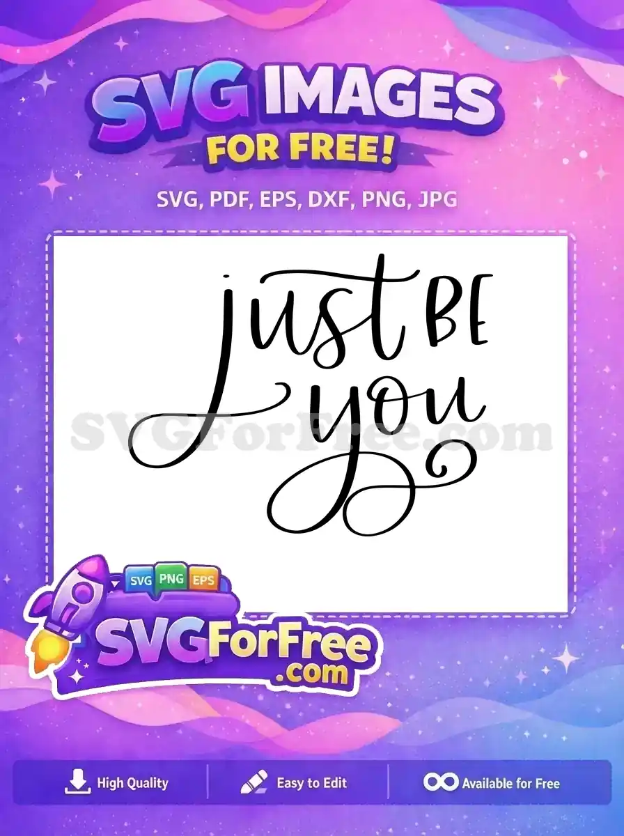 Free Calligraphy Just Be Free You T shirt Free SVG