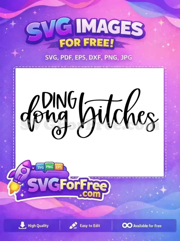 Free Ding Dong Free Bitches T shirt Free SVG
