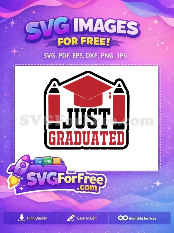 Free Red Cap Pencils Free Just Graduated Teacher Free SVG