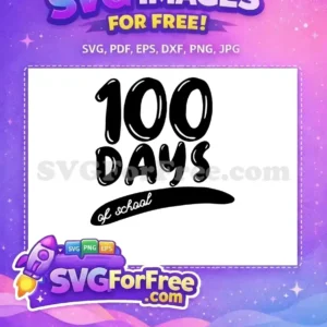 Free Black Font Free 100 Days Teacher Free SVG