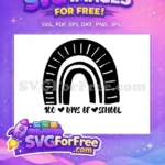 Free Rainbow Lines Free Heart Days Teacher Free SVG - Instant Download