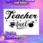 Free Teacher Fuel Stars Free Graduation Cap Teacher Free SVG - Instant Download