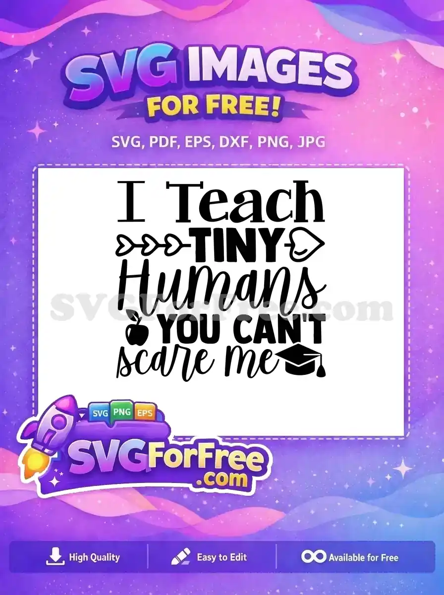 Free Teacher Quote Free Apple Tiny Humans Free SVG