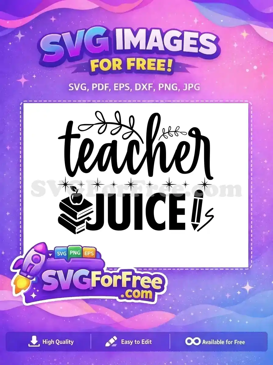 Free Apple Books Free Pencil Teacher Juice Design Free SVG