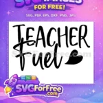Free Teacher Fuel Quote Free Heart Detail Teacher Free SVG - Instant Download