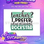 Free Teacher Question Mark Free Educational Rockstar Design Free SVG - Instant Download
