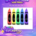 Free Colorful Crayon Set Free Teacher Design Free SVG 2 - Instant Download