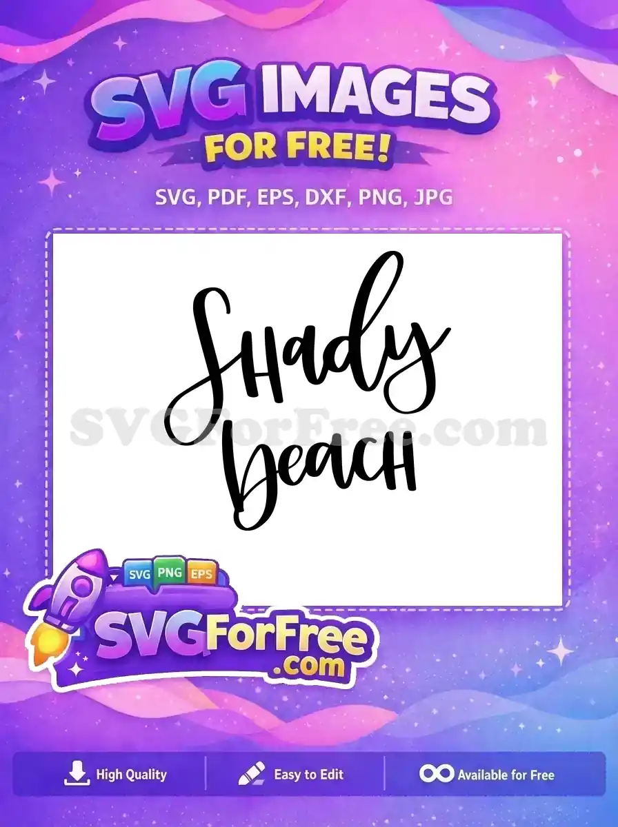 Free Shady Beach Quote Free Vacation Vibes Summer Free SVG