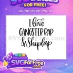 Free Bold Font Free I Love Gangster Rap Quote Free SVG - Instant Download