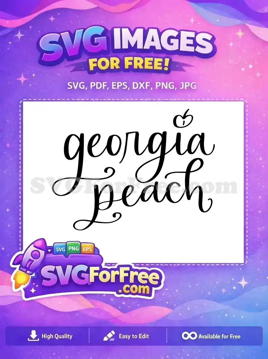 Free Georgia Peach Quote Free Southern Saying Free SVG