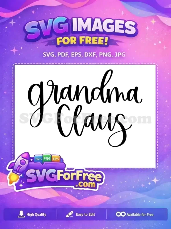 Free Grandma Black Free Claus T shirt Quotes Free SVG