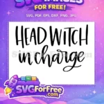 Free Head Witch Free In Charge Halloween Free SVG - Instant Download
