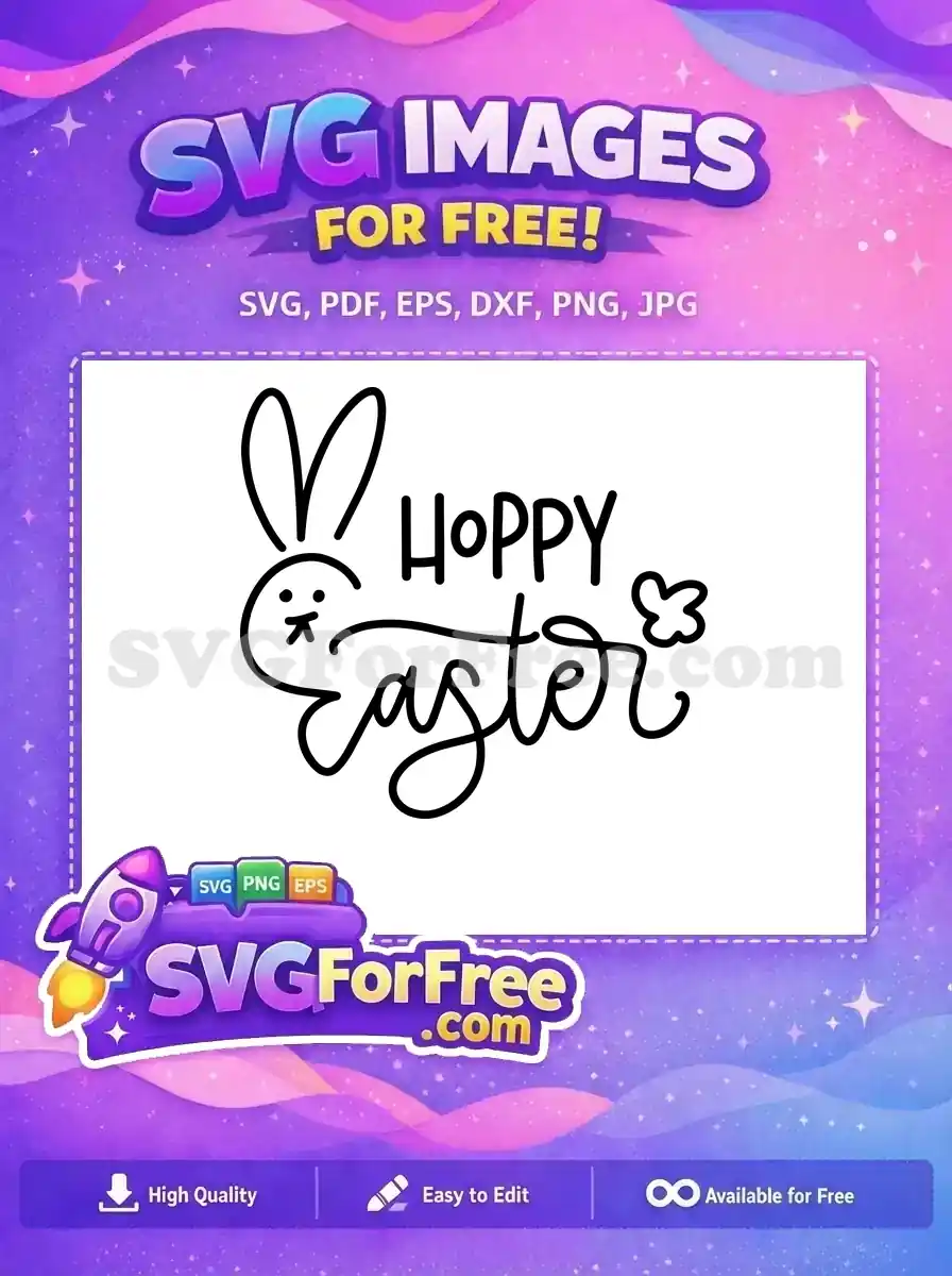 Free Cute Bunny Face Free Hoppy Easter T shirt Free SVG