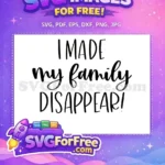 Free T Shirt Free Disappear Bold Home Alone Free SVG - Instant Download