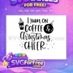 Free Coffee Cup Free Ornament Christmas Cheer Free SVG - Instant Download