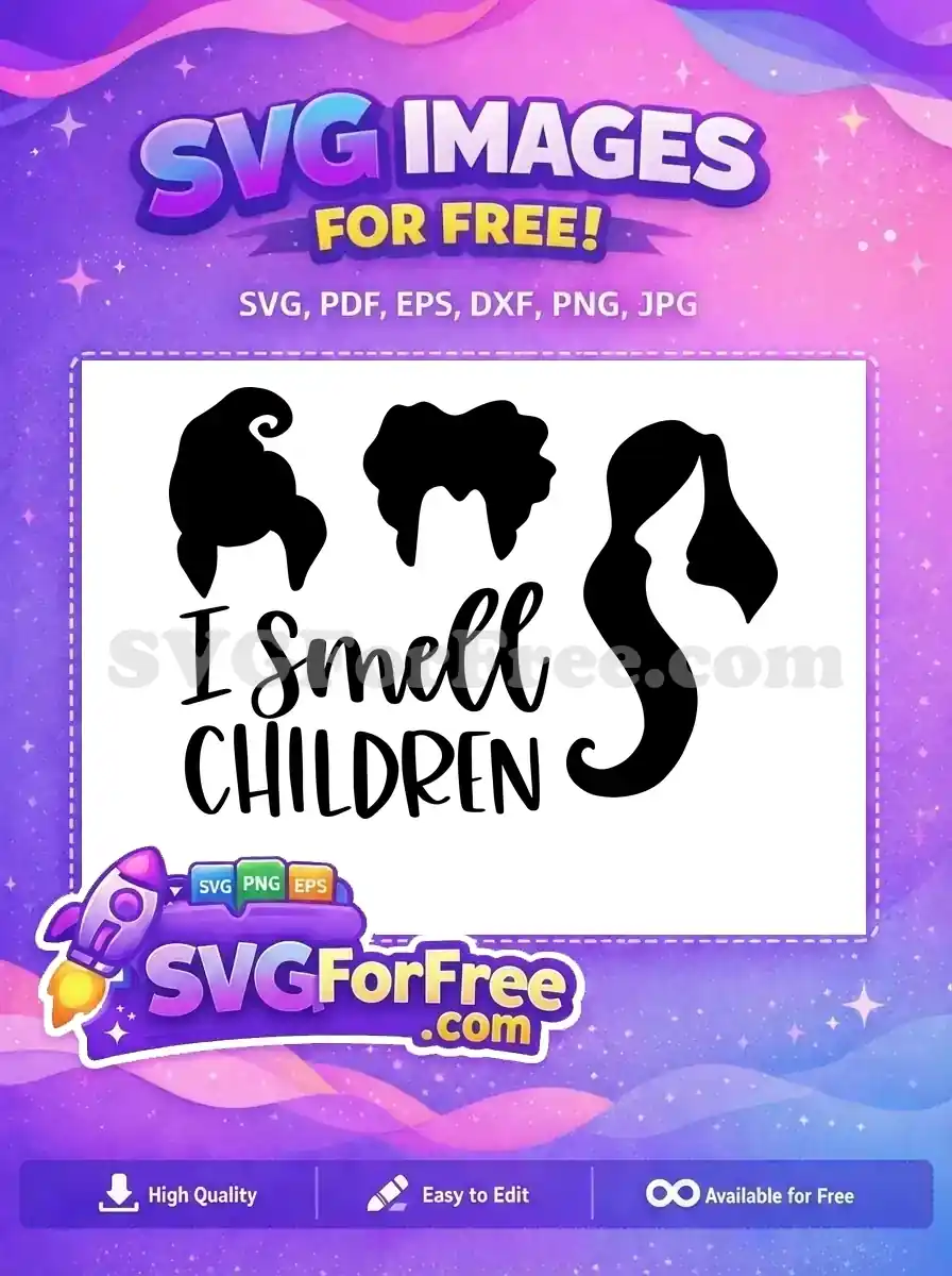 Free Silhouette Wavy Free Curly Hair Hocus Pocus Free SVG