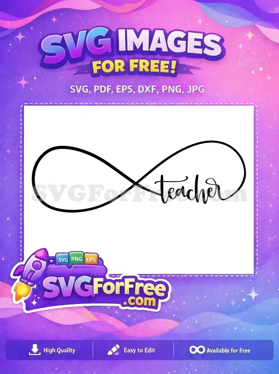 Free Infinity Symbol Free Teacher Text T-shirt Free SVG
