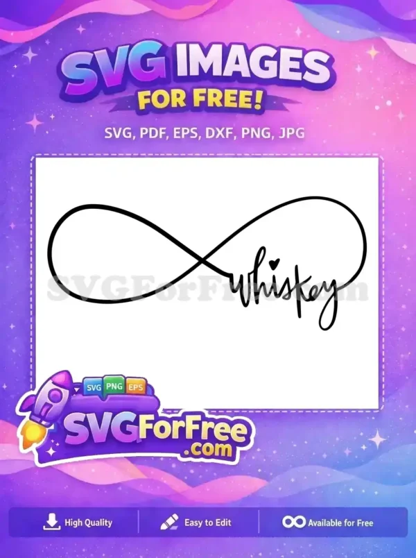 Free Infinity Whiskey Free Heart Detail T-shirt Free SVG