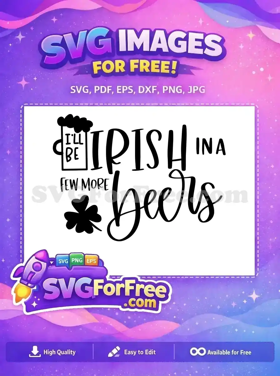 Free Beer Mug Free Clover Irish Beers St Patricks Free SVG