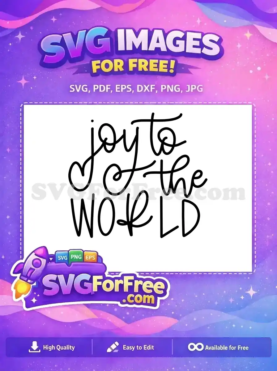 Free Joyful Lettering Free Christmas Quote World Free SVG